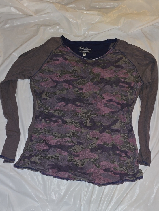 North River Outfitters Tops - North River Outfitters Purple Camo Long Sleeve Top 2XL